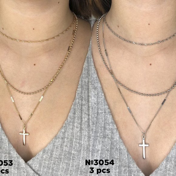 Cross Necklace, Dainty Necklace, Simple Necklace, Christian Jewelry, Chain Neckl - Picture 1 of 6